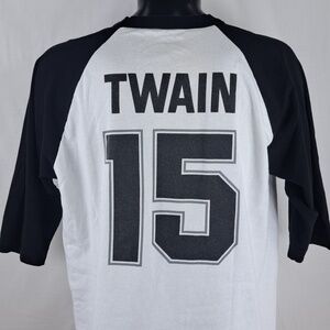 Shania Twain 2015 3/4 sleeve baseball ringer white & black XL tour t-shirt